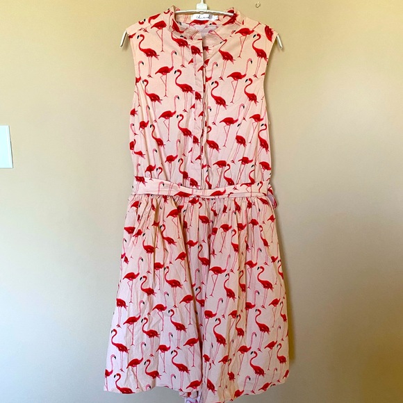 CHICWISH Flamingo dress sz L large full skirt - Picture 5 of 12
